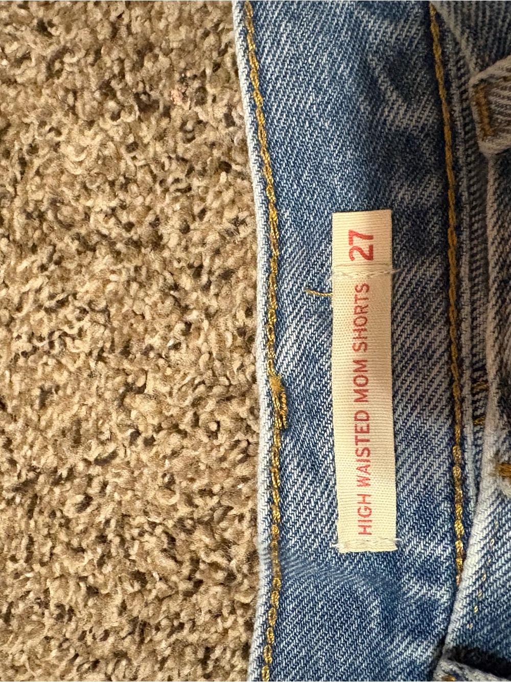 Levi's Light Blue High-Waist Mom Denim Shorts 27 - Picture 3 of 5